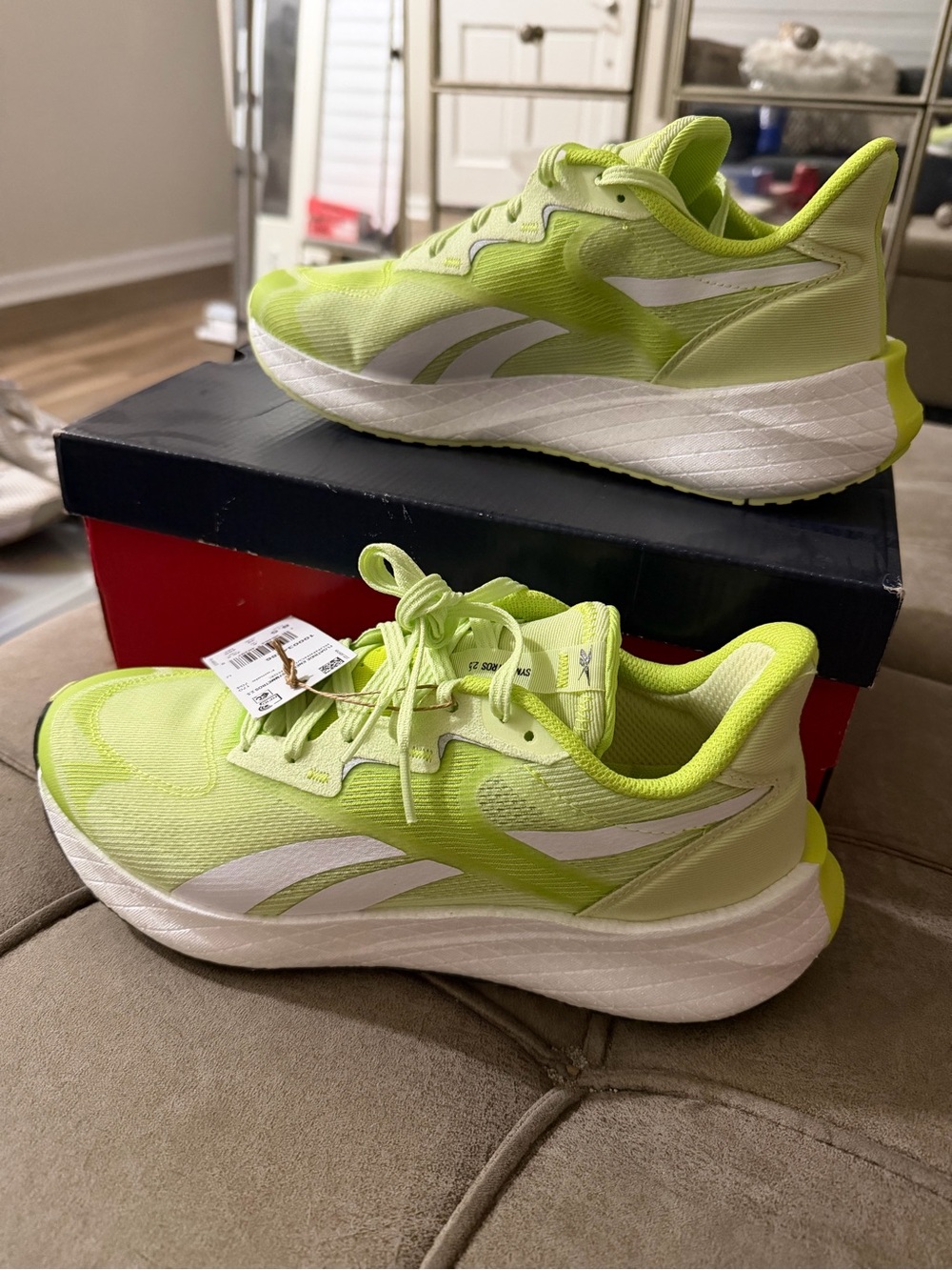 NWT Reebok Floatride Energy Symmetros 2.5 Running Shoes Neon Green 8.5